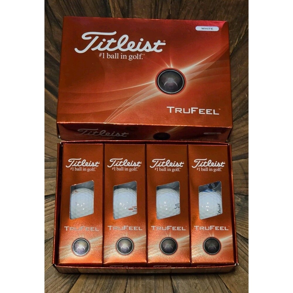 Titleist TruFeel White Golf Balls, 12 Pack - Ultra-Soft Feel & Greenside Spin